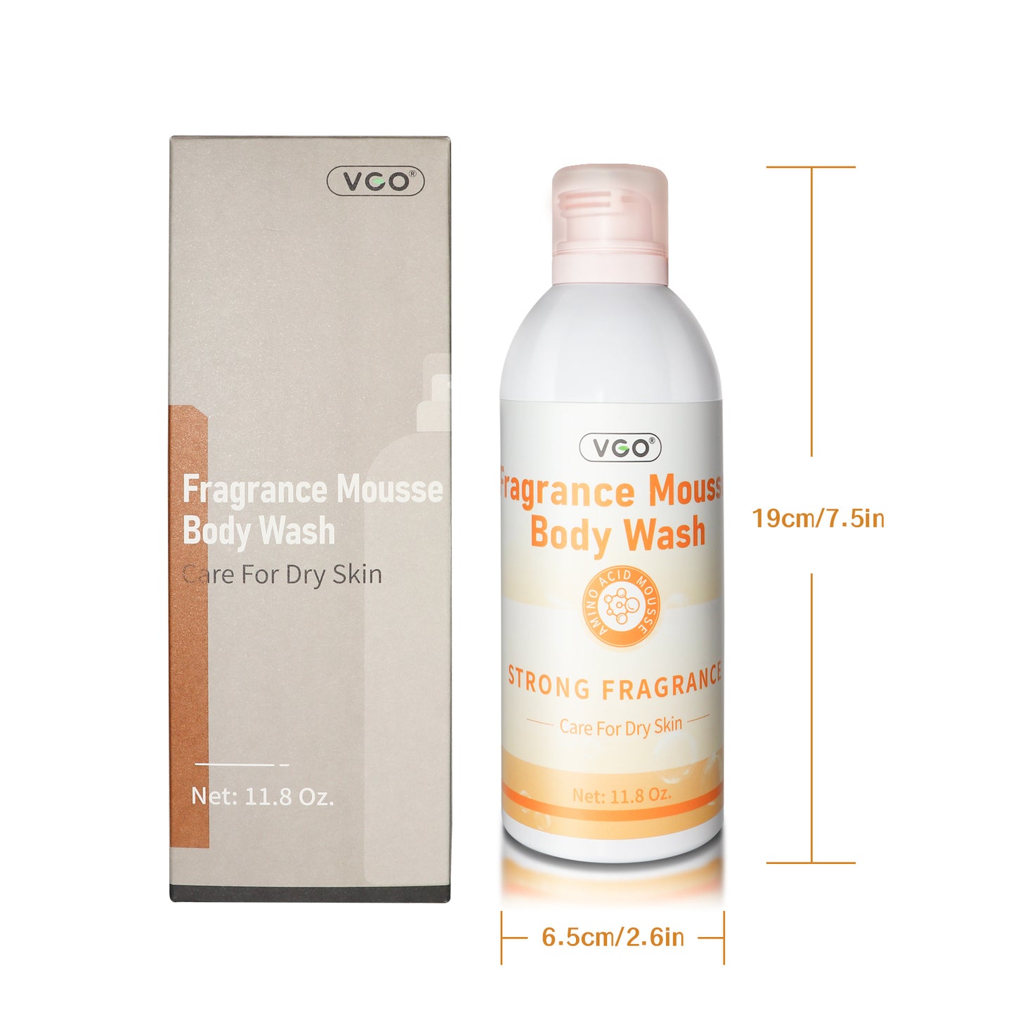 VGO Luxurious Fragrance Mousse Body Wash – Ultra-Soft Foaming Cleanser for Silky, Hydrated Skin and Fresh-Feeling Skin