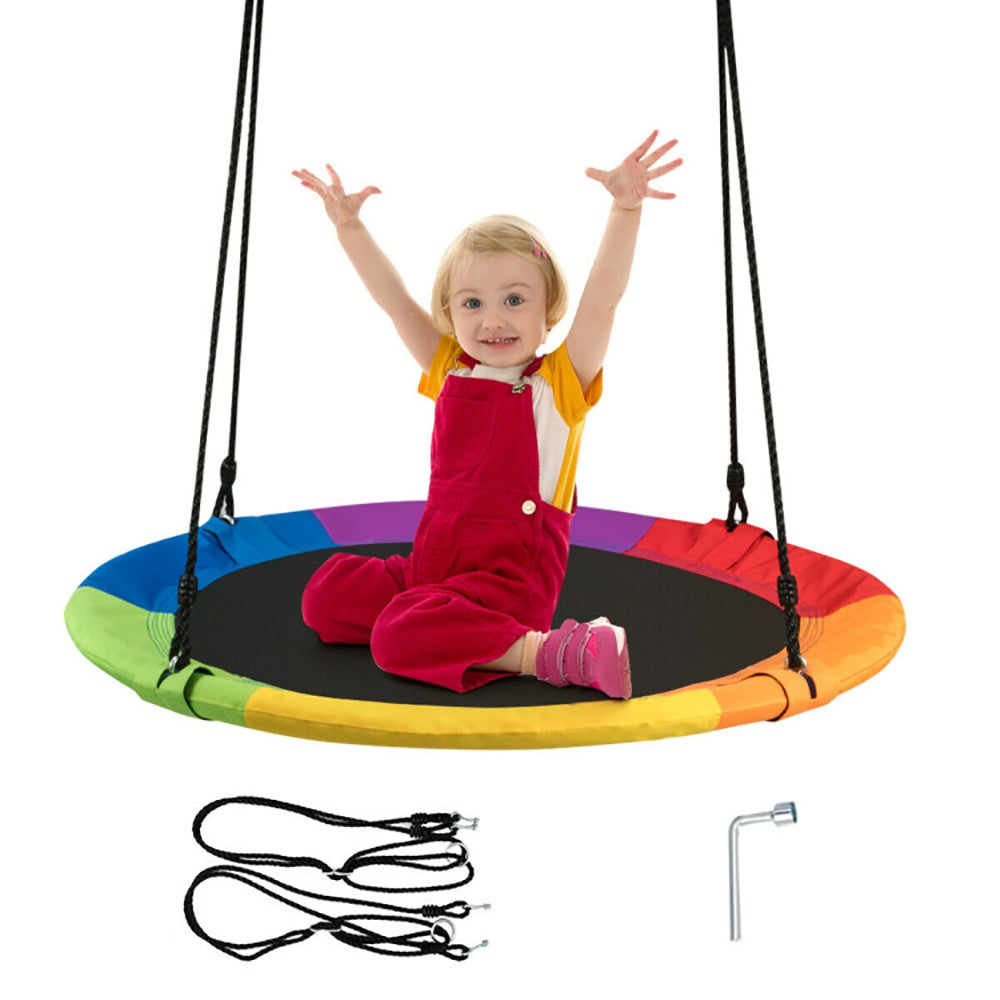40 Inch Flying Saucer Tree Swing Outdoor Play For Kids