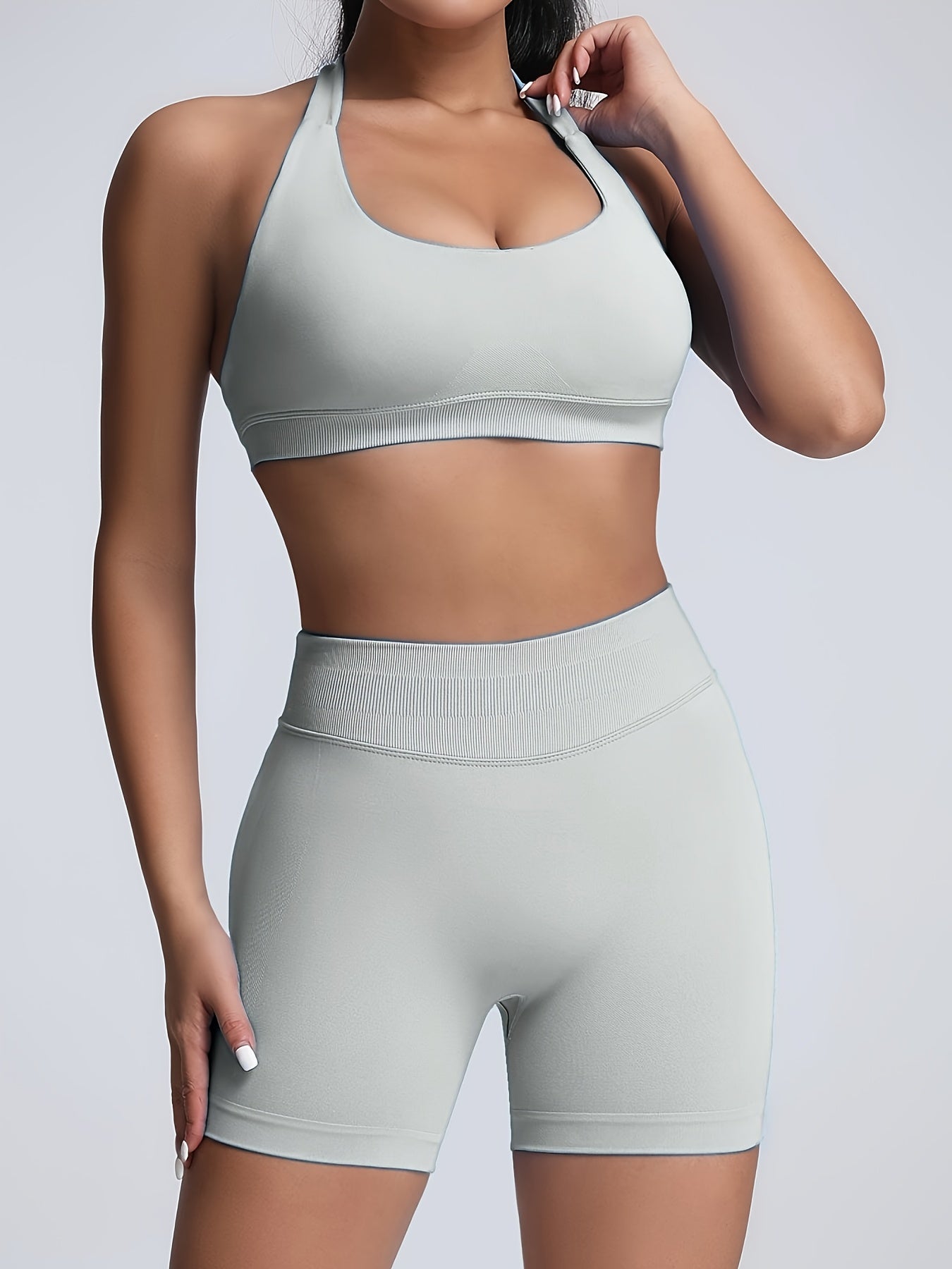 Women’s 3-Pack Activewear Set | Supportive Sports Bra with High-Waisted Shorts | Breathable Quick-Dry Yoga & Workout Outfit for Daily Training