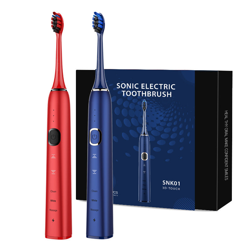 Whitening 3D Touch Sonic Toothbrush – Adjustable Intensity, Smart Timer & Travel Case – 40,000 VPM Motor & Wireless Charging - 5 Cleaning Mode.