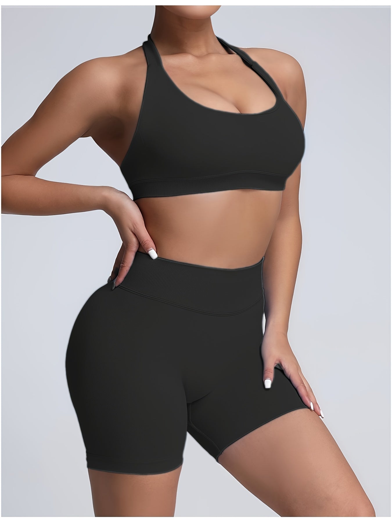 Women’s 3-Pack Activewear Set | Supportive Sports Bra with High-Waisted Shorts | Breathable Quick-Dry Yoga & Workout Outfit for Daily Training