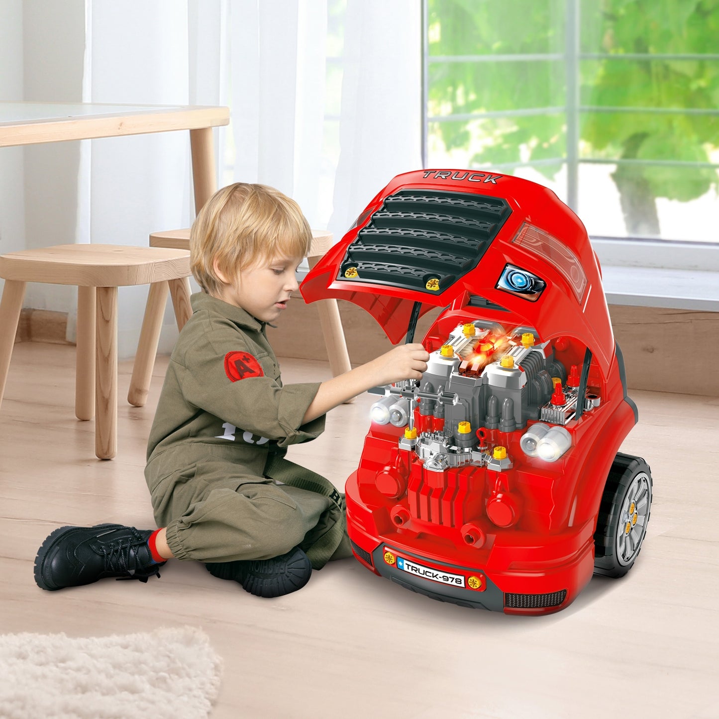 Mechanic Kids Truck Engine Toy Set