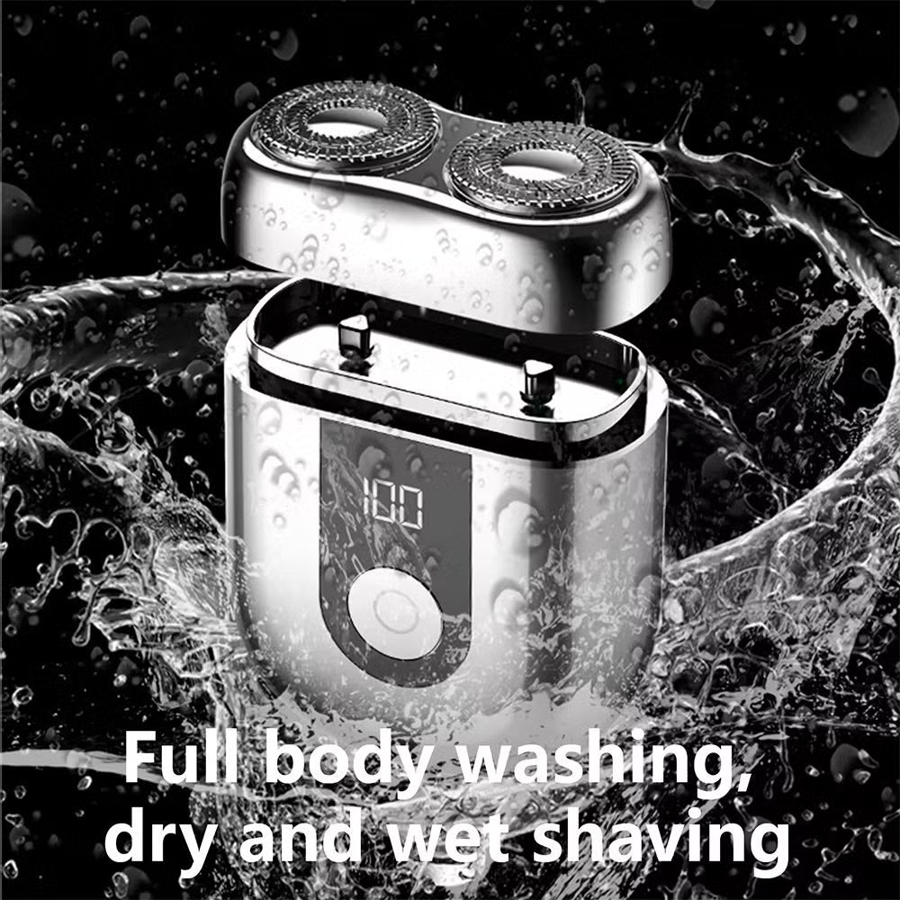 Men’s Electric Body Razor with Integrated Body Wash: IPX7 Waterproof Shaver for Wet & Dry Use – Fast USB-C Recharge, LED Display, Ideal for Travel or Shower