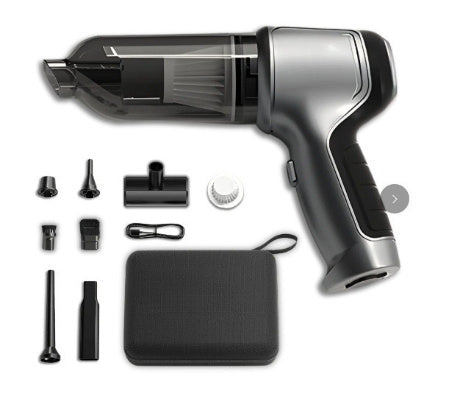 Portable Car Vacuum Cleaner, 120W Cordless Rechargeable 15000Pa Suction, Wet & Dry Handheld Cleaner with Washable HEPA Filter & Multi Nozzles for Quick Cleaning