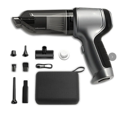 Portable Car Vacuum Cleaner, 120W Cordless Rechargeable 15000Pa Suction, Wet & Dry Handheld Cleaner with Washable HEPA Filter & Multi Nozzles for Quick Cleaning