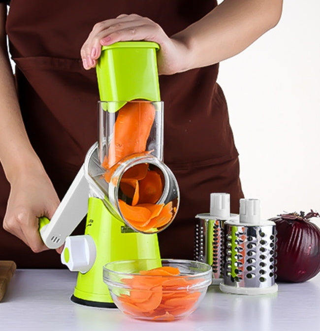 Vegetable Spiralizer 3-Blade – Easy Hand Crank Slicer with Suction, Ideal for Salads, Zoodles & Creative Vegetable Dishes