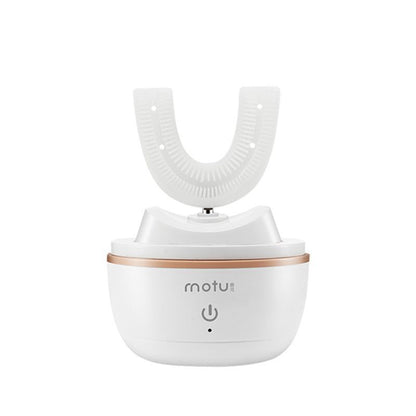Automatic U-Shaped Electric Toothbrush for Adults & Kids – 360° Smart Cleaning with Whitening & Gum Care. Hands-Free U-Type Electric Toothbrush – 360° Ultrasonic Whitening Toothbrush with Gum Massage.
