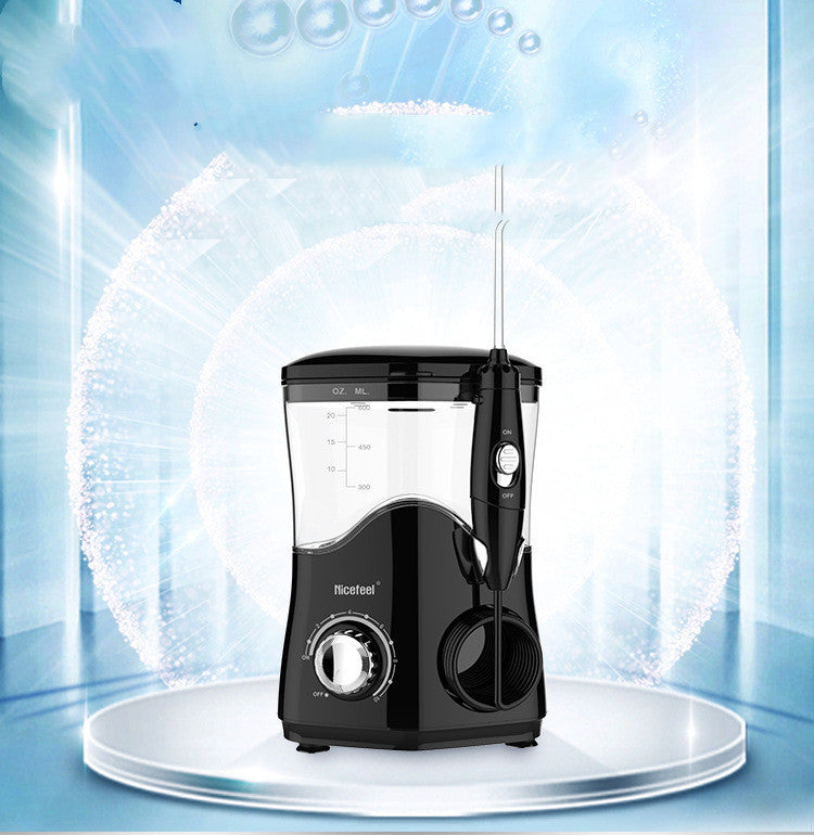 Niecfeel HydroSmile Electric Water Flosser for Teeth & Gums Cleaning, Dental Care, Braces & Implants, 10 Pressure Settings, 7 Tips for Family Use, ADA Accepted, White, Model HS-880, Packaging May Vary