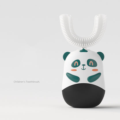 Kids U Shaped Electric Toothbrush  Smart Ultrasonic Automatic Toothbrush with 360° Soft Silicone Brush Head, Waterproof & Rechargeable for Boys & Girls