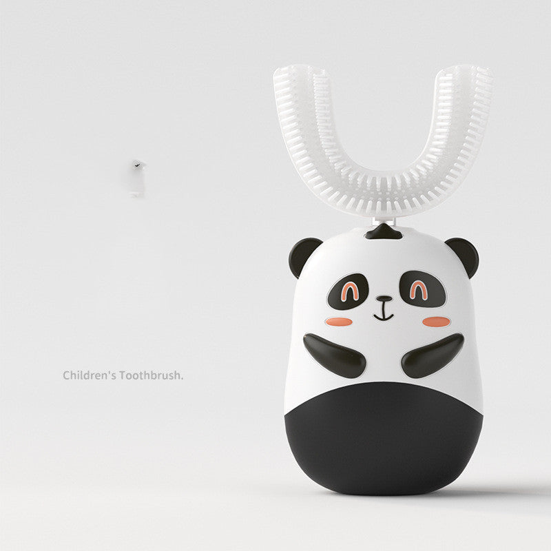 Kids U Shaped Electric Toothbrush  Smart Ultrasonic Automatic Toothbrush with 360° Soft Silicone Brush Head, Waterproof & Rechargeable for Boys & Girls