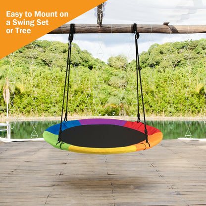 40 Inch Flying Saucer Tree Swing Outdoor Play For Kids