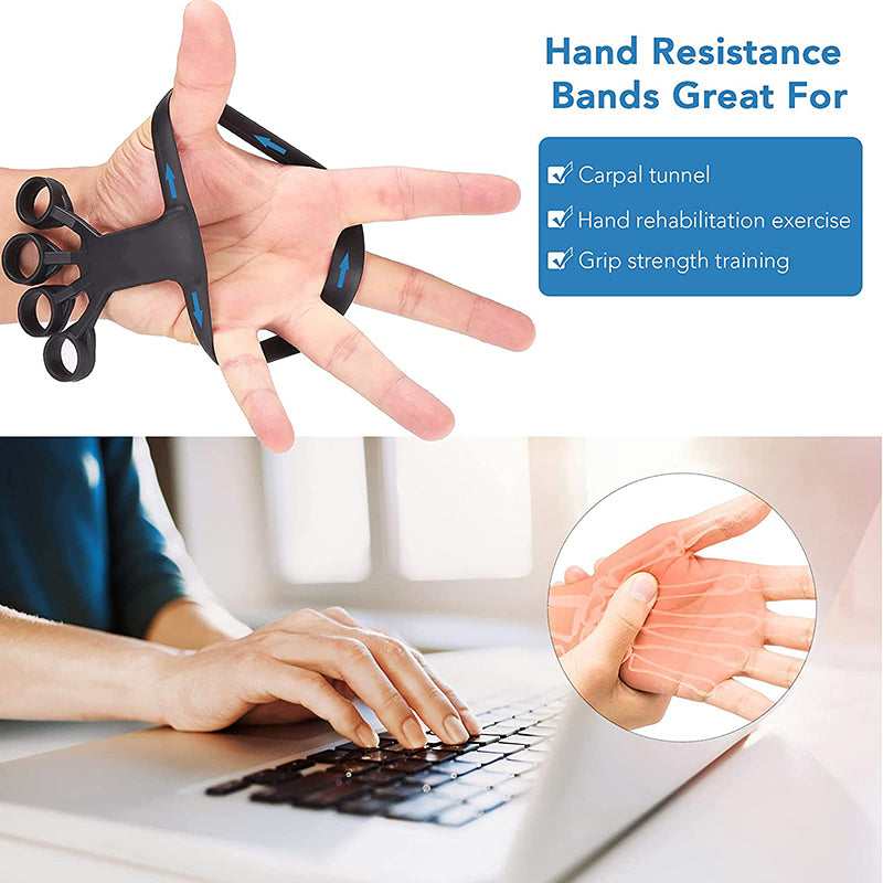 Silicone Finger Grip Strengthener for Hand Therapy | Finger Exercise Stretcher for Arthritis Relief | Ergonomic Hand Grip Trainer for Rehabilitation, Recovery & Daily Strength Training