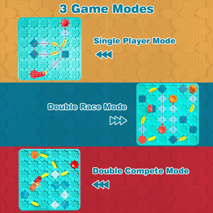 1Pc Kids Logical Road Builder Toy Brain Teasers Puzzles Montessori Toys Preschool Educational Learning Toys Puzzle STEM Board Game For 3 To 8 Years Old Boys Girls Birthday Gift