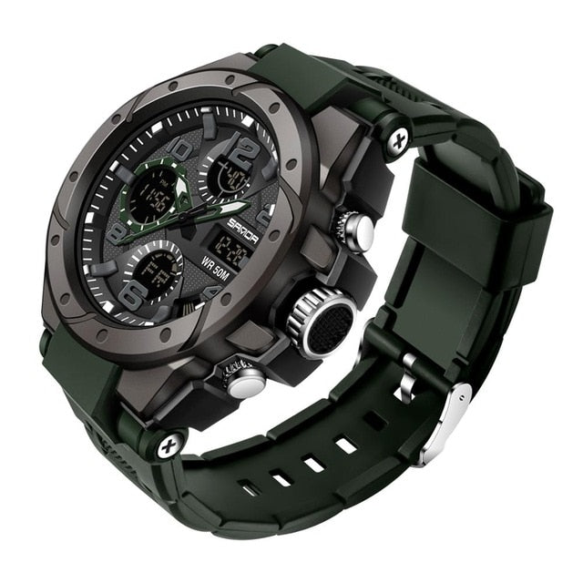 SANAD Premium Luxury Men’s Military Sport Watch | Shock-Resistant Tactical Design | Waterproof Chronograph with Rugged Steel Build