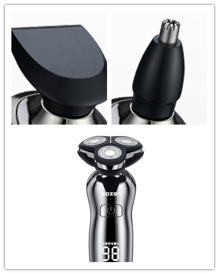 ZOZEN  Men’s Body Wash Razor Kit: Electric Shaver with Built-In Cleanser – Deep Cleansing & Smooth Shave System, Waterproof Rechargeable Grooming Tool