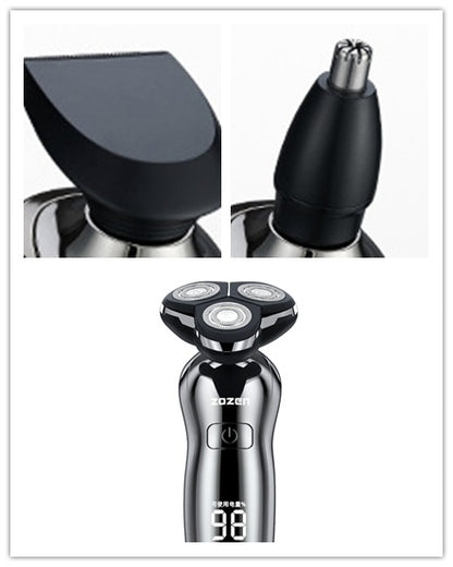 ZOZEN  Men’s Body Wash Razor Kit: Electric Shaver with Built-In Cleanser – Deep Cleansing & Smooth Shave System, Waterproof Rechargeable Grooming Tool