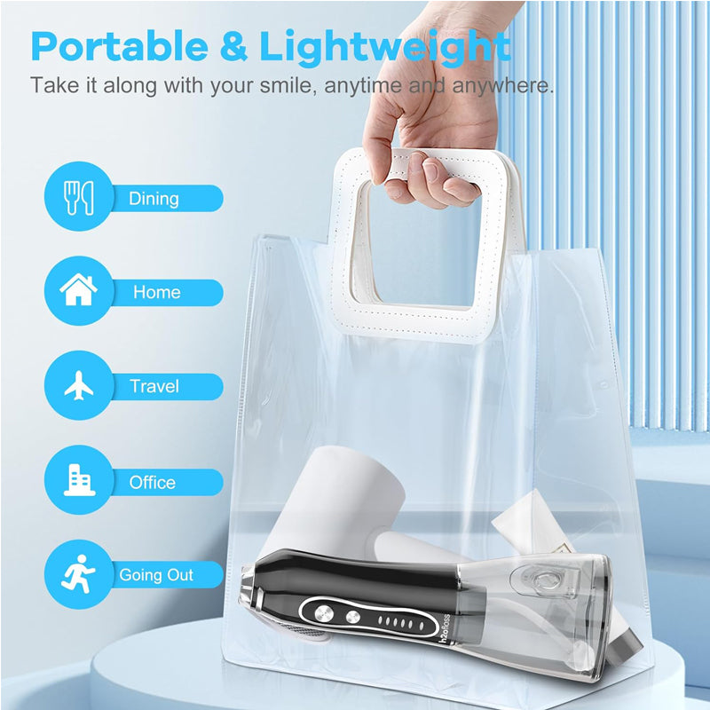 Compact & Powerful Teeth Flosser | 5 Modes Water Dental Irrigator | IPX7 Waterproof, Perfect for Travel & Daily Care