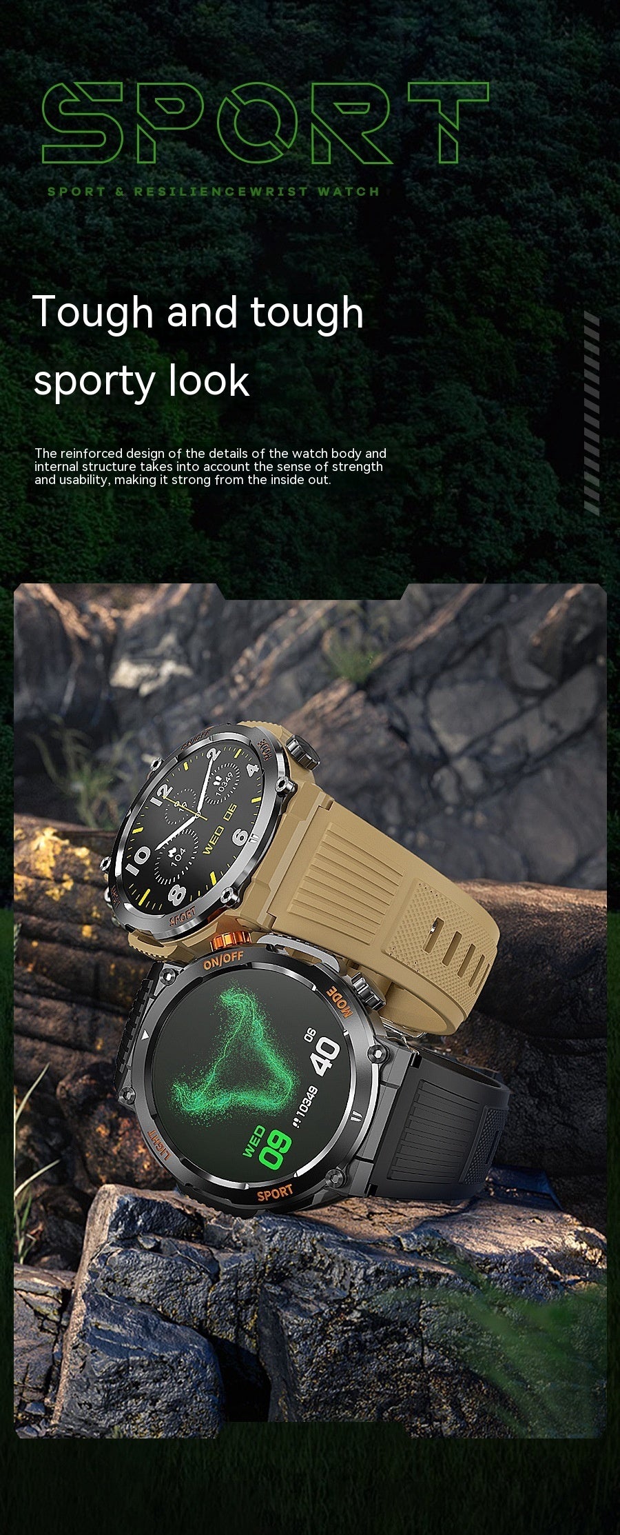 Luxury Sport Smartwatch (2 Straps), 1.85” Full Touch Screen, Bluetooth Call, Fitness Tracker with 110+ Sports Modes, Heart Rate & Sleep Monitor for Android iOS