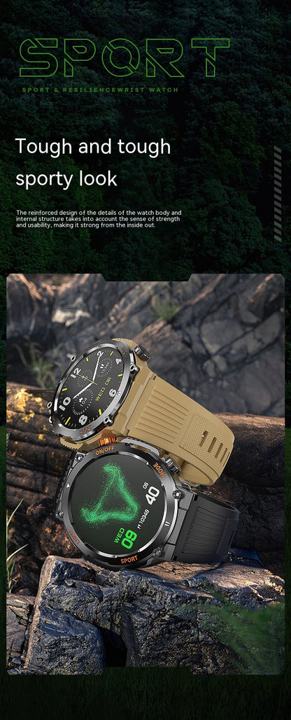 Luxury Sport Smartwatch (2 Straps), 1.85” Full Touch Screen, Bluetooth Call, Fitness Tracker with 110+ Sports Modes, Heart Rate & Sleep Monitor for Android iOS