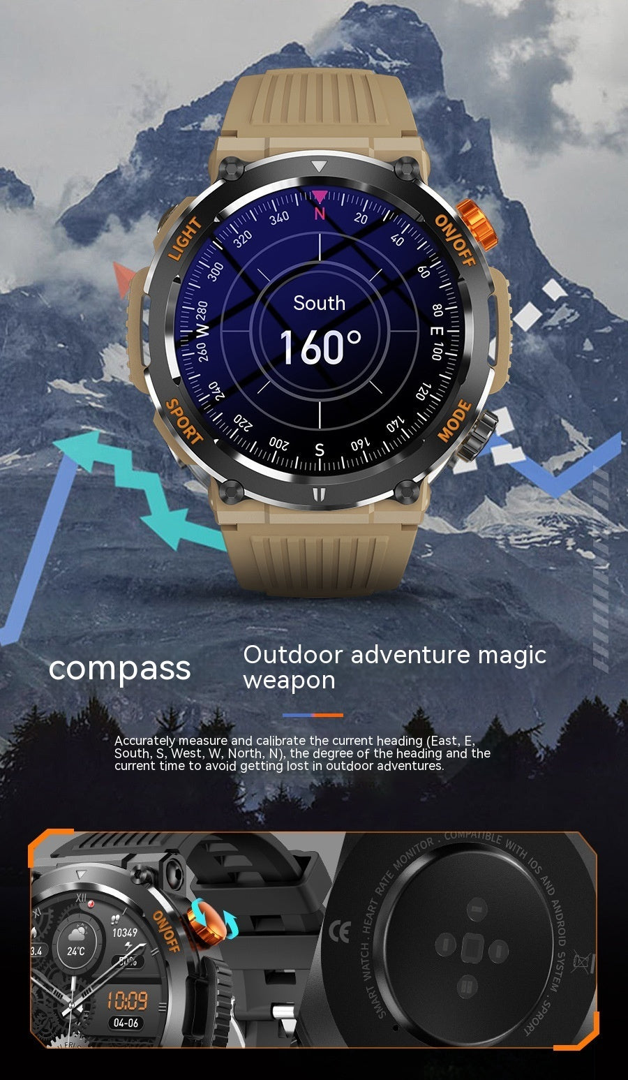 Luxury Sport Smartwatch (2 Straps), 1.85” Full Touch Screen, Bluetooth Call, Fitness Tracker with 110+ Sports Modes, Heart Rate & Sleep Monitor for Android iOS