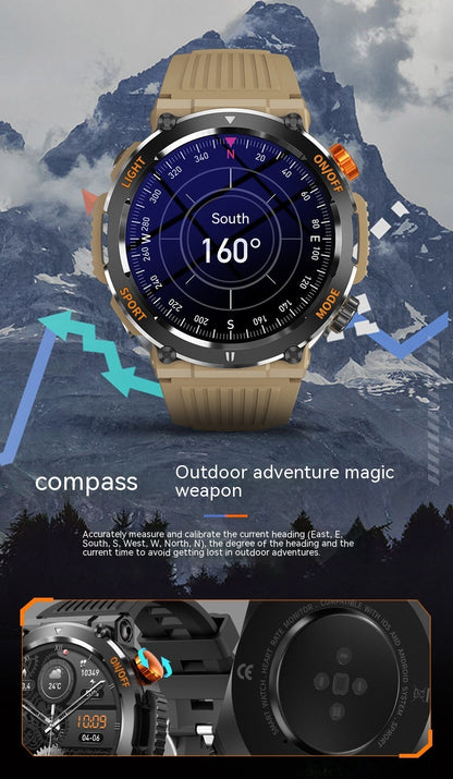 Luxury Sport Smartwatch (2 Straps), 1.85” Full Touch Screen, Bluetooth Call, Fitness Tracker with 110+ Sports Modes, Heart Rate & Sleep Monitor for Android iOS