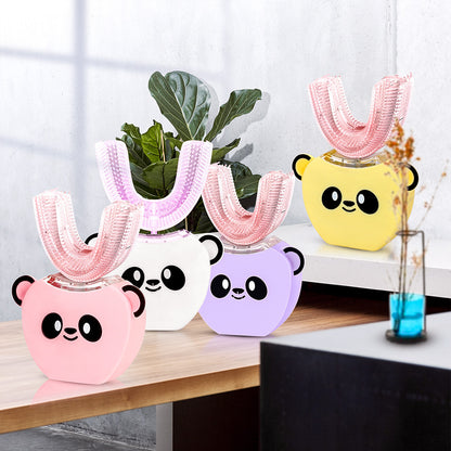 Kids Sonic U-Shaped Electric Toothbrush, Automatic High-Frequency Toothbrush for Ages 3–16, Gentle Gum Care, USB Rechargeable, Easy One-Button Control,