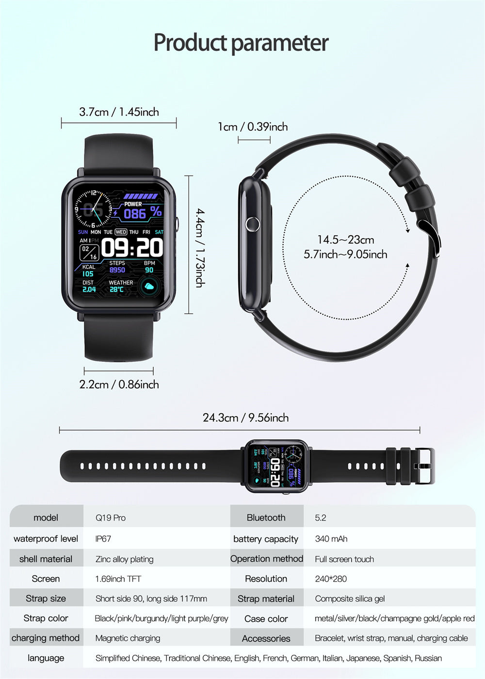 Smart Fitness Watch with Bluetooth Calling, 1.83” HD Display, Health Monitor (Heart Rate, Sleep, SpO2), IP68 Waterproof Activity Tracker, Sports Smartwatch for Android & iPhone
