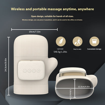 Hand Massage Instrument Warm Hot Compress Kneading Airbag Push Pressure