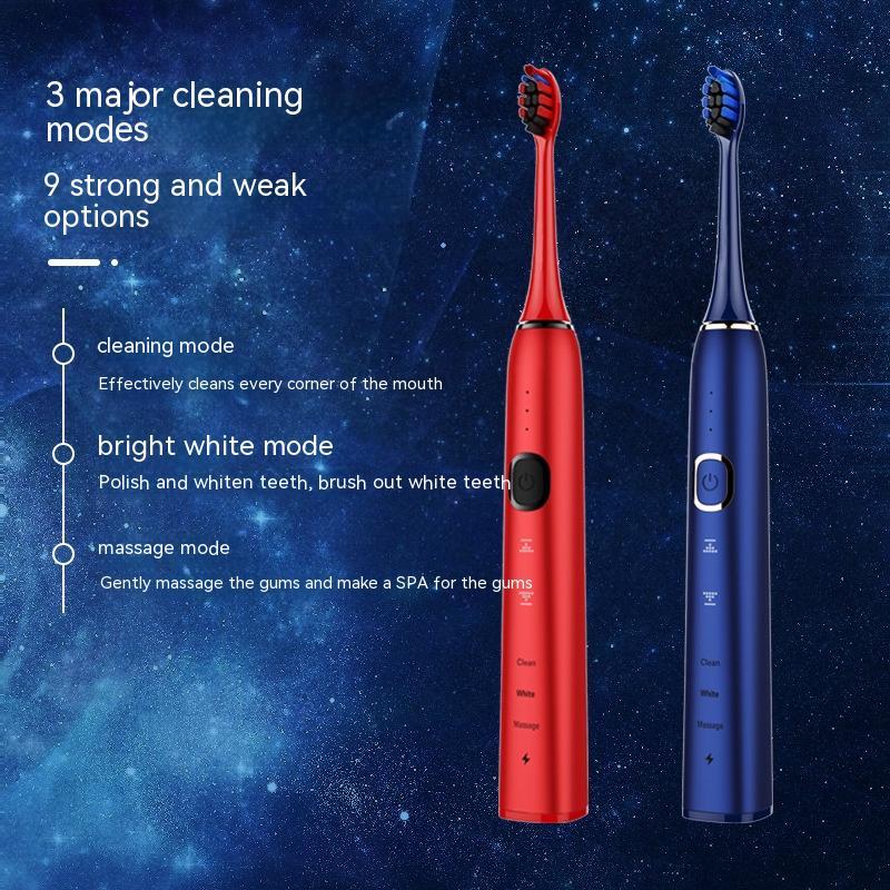 Whitening 3D Touch Sonic Toothbrush – Adjustable Intensity, Smart Timer & Travel Case – 40,000 VPM Motor & Wireless Charging - 5 Cleaning Mode.
