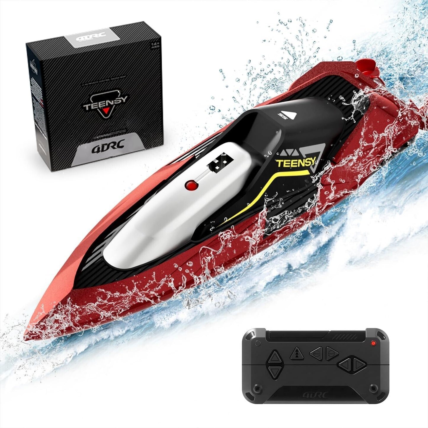 4DRC S5 Fast RC Boat For Pools And Lakes, 2.4 GHz 20 MPH Racing Boats For Kids