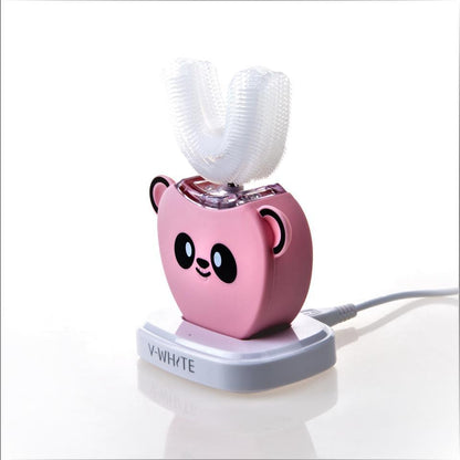 Kids Sonic U-Shaped Electric Toothbrush, Automatic High-Frequency Toothbrush for Ages 3–16, Gentle Gum Care, USB Rechargeable, Easy One-Button Control,