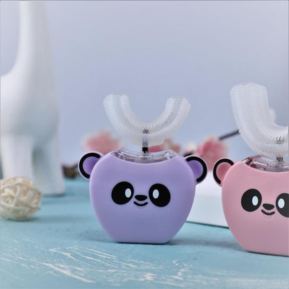 Kids Sonic U-Shaped Electric Toothbrush, Automatic High-Frequency Toothbrush for Ages 3–16, Gentle Gum Care, USB Rechargeable, Easy One-Button Control,