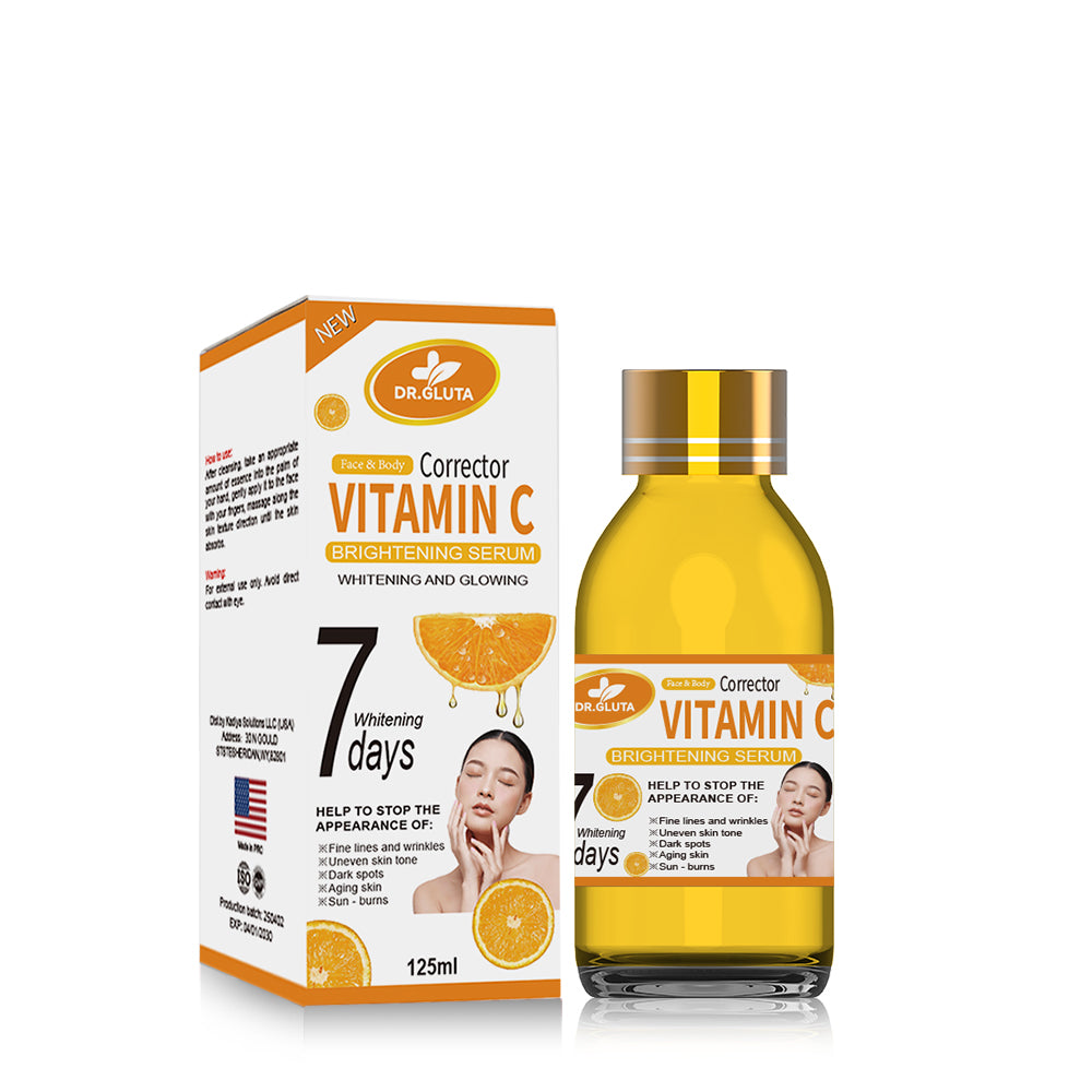 Vitamin C Serum Brightening Skin 7 Days Anti-aging Moisturizer Skin Care VC Body Serum 125ml