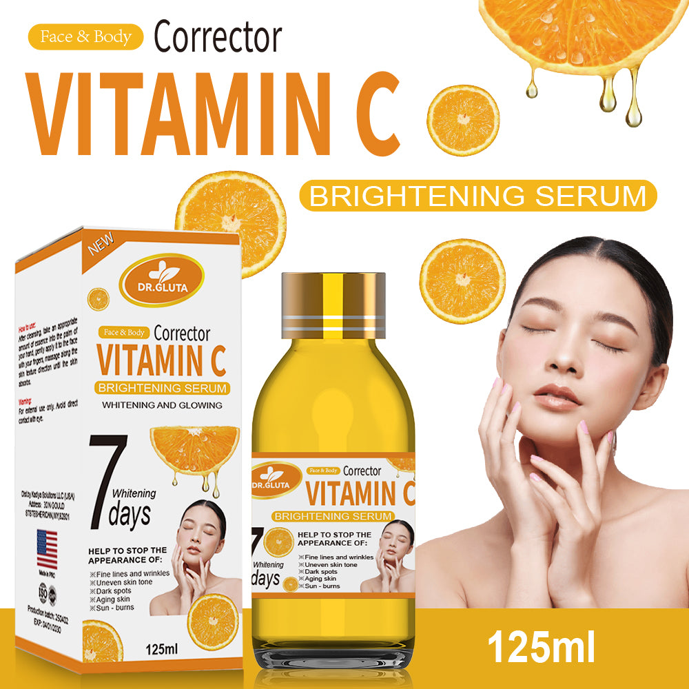 Vitamin C Serum Brightening Skin 7 Days Anti-aging Moisturizer Skin Care VC Body Serum 125ml