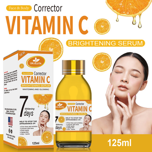 Vitamin C Serum Brightening Skin 7 Days Anti-aging Moisturizer Skin Care VC Body Serum 125ml