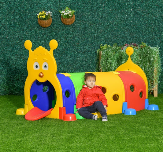 Tunnel Kids Outdoor Play, Multicolor 59 Inches Long, Non-toxic PP, Toddler Toy For 3-6 Years Old