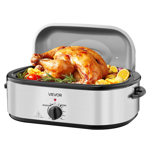 20QT Electric Roaster Oven with Self-Basting Lid | Extra-Large Electric Roasting Pan for Turkey, Chicken, Stews & Holiday Cooking
