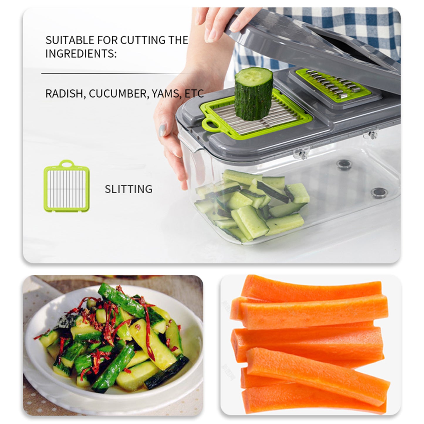 Pro Kitchen 10-in-1 Multi-Function Vegetable Cutter & Chopper, Mandoline Slicer, Food Dicer with Storage Box, Veggie Spiralizer for Fruits & Salad (Everyday Kitchen Essential)