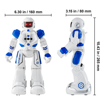 VEVOR Smart RC Robot Toy for Kids – Talking & Dancing Interactive Robot with Gesture Control, Programmable Actions, LED Lights & Music, Educational Remote Control Toy for Boys and Girls