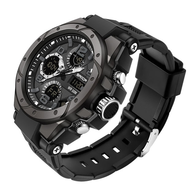 SANAD Premium Luxury Men’s Military Sport Watch | Shock-Resistant Tactical Design | Waterproof Chronograph with Rugged Steel Build