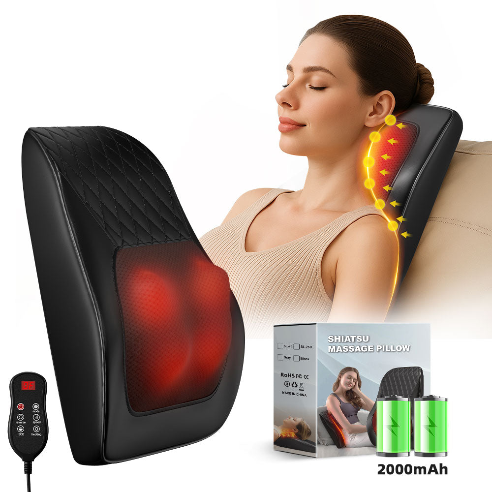 Neck Pillow Massager With Heat 3 Speed Vibration Relaxing Neck Shoulder Back Support  Portable Comfort Pillow For Home Office Or Travel Black Didnt Place An Order On TikTok