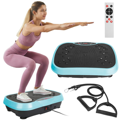 Whole Body Vibration Exercise Machine with Resistance Bands & Remote Control | High-Intensity Vibration Platform for Weight Loss, Fat Burning, Muscle Toning & Home Fitness Training