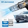 Cordless Handheld Car Vacuum Cleaner, 50,000Pa High-Power Rechargeable Suction with Dual Batteries, 6-in-1 Portable Dust Buster for Home, Car, Pet Hair & Keyboard Cleaning, Black