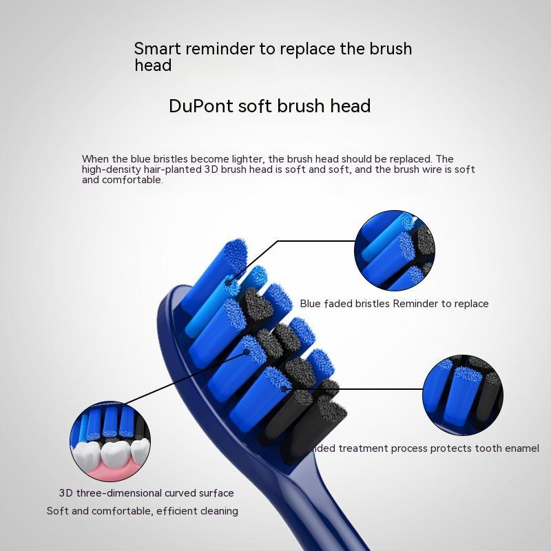 Whitening 3D Touch Sonic Toothbrush – Adjustable Intensity, Smart Timer & Travel Case – 40,000 VPM Motor & Wireless Charging - 5 Cleaning Mode.