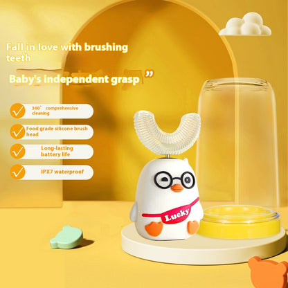 Children's Electric Toothbrush U-shaped Soft Bristle Cleaning Tool