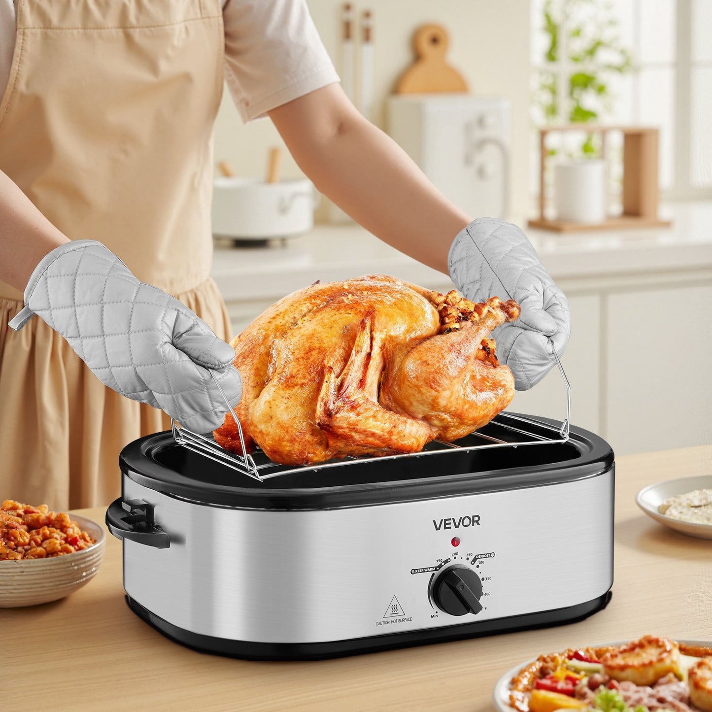 20QT Electric Roaster Oven with Self-Basting Lid | Extra-Large Electric Roasting Pan for Turkey, Chicken, Stews & Holiday Cooking