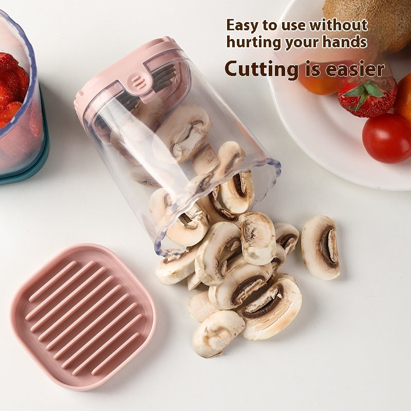 🍓 Fruit Slicer Cup | Strawberry & Banana Slicer | Kiwi & Egg Cutter | Multi-Functional Detachable Kitchen Gadget | Stainless Steel Fruit Cutter