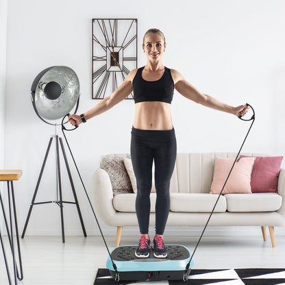 Whole Body Vibration Exercise Machine with Resistance Bands & Remote Control | High-Intensity Vibration Platform for Weight Loss, Fat Burning, Muscle Toning & Home Fitness Training