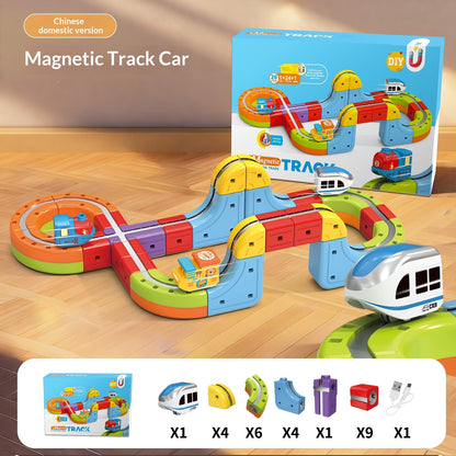 Magic 3D Track Car Children's Magnetic Building Blocks