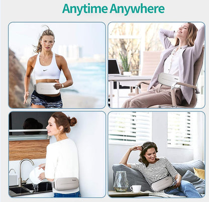 Boderi Rechargeable Heat Massage Belt – Electric Pain Relief Belt for Lower Back, Waist & Abdominal Cramps | Soothing Heat Therapy, Cordless & Adjustable Fit